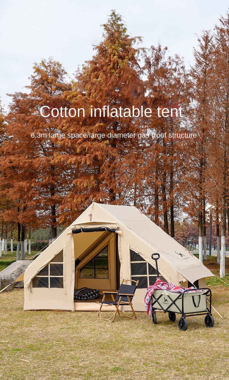 Cheap Goat Tents Outland Outdoor Hut Inflatable Tent Camping Autumn Camping Cotton Tent Family Waterproof Sunshade Camp Tent Winter   